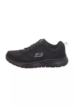 Мужские кроссовки Burns Agoura с кожаными деталями и сеткой SKECHERS, цвет Bbk