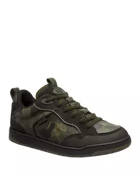 Мужские кроссовки C203 Signature Camo со шнуровкой COACH, зеленый