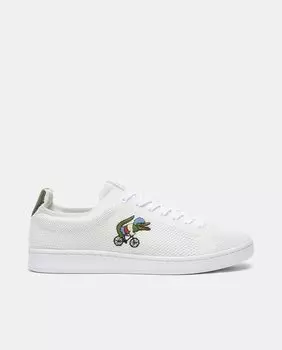 Мужские кроссовки Carnaby Netflix из ткани пике Lacoste, белый