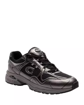 Мужские кроссовки COACH металлик, черный