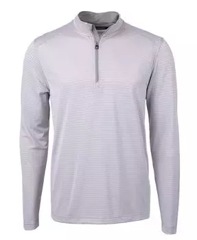 Мужские кроссовки Cutter Buck Virtue Eco Pique с микрополосками из переработанного материала Big & Высокая куртка на молнии на четверть Cutter & Buck, серый