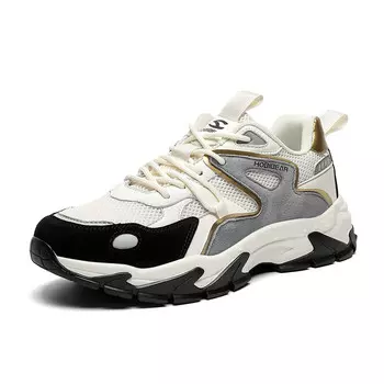 Мужские кроссовки для активного отдыха на открытом воздухе, с низким верхом Hobibear, бежевый/черный