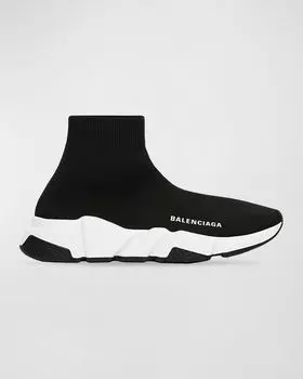 Мужские кроссовки для бега из переработанного трикотажа Balenciaga, цвет 1000 Black/White/Black