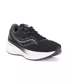 Мужские кроссовки для бега Triumph широкой ширины с амортизацией Saucony, черный/белый