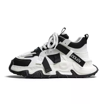 Мужские кроссовки для повседневной носки, средний верх Abango, белый/черный