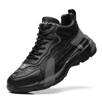 Мужские кроссовки для повседневной носки, средний верх Mulinsen, черный