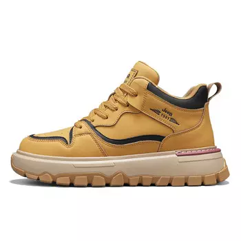 Мужские кроссовки для повседневной носки, средний верх Jeep, бежевый