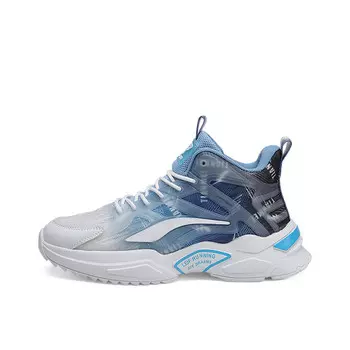 Мужские кроссовки для повседневной носки, средний верх M.M Party, цвет Gray Orange