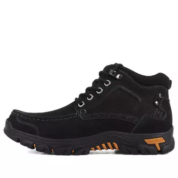 Мужские кроссовки для повседневной носки, средний верх Laorentou, черный