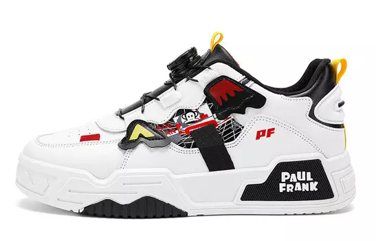 Мужские кроссовки для повседневной носки, средний верх Paul Frank, белый/фиолетовый