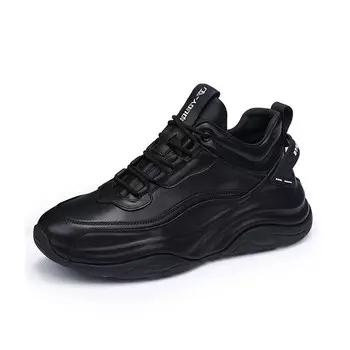 Мужские кроссовки для повседневной носки, средний верх U7, цвет 1818111 Black cotton shoes