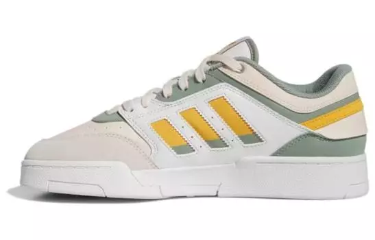 Мужские кроссовки для скейтбординга adidas originals Drop Step, White/Green/Yellow