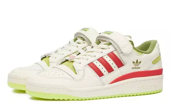 Мужские кроссовки для скейтбординга adidas originals FORUM, Cream White/Collegiate Red/Solar Slime