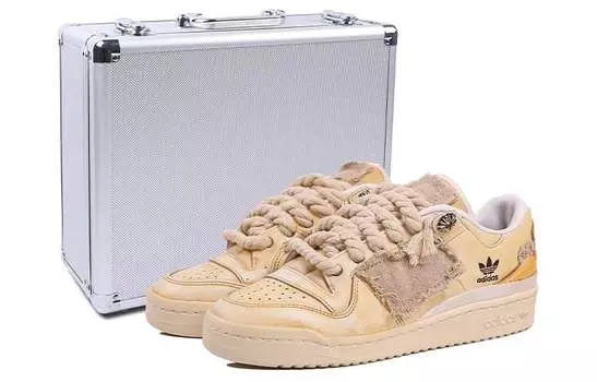 Кроссовки Adidas Originals FORUM Skateboard Shoes Men Low-Top Beige Yellow