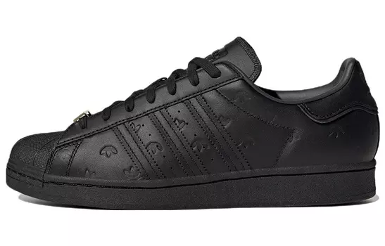 Кроссовки Superstar Adidas Originals 'Allover Debossed Trefoils - Black'