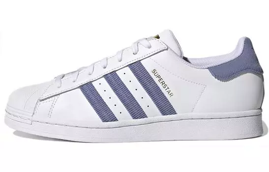 Кроссовки Adidas Originals Superstar Skateboard Shoes Men Low-Top White Blue