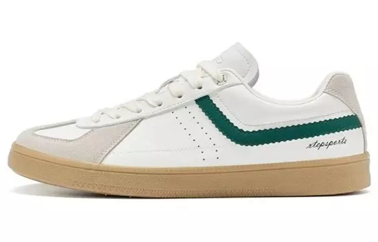 Мужские кроссовки для скейтбординга, армейские, с низким верхом, белые/серые/зеленые Xtep