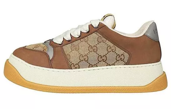 Мужские кроссовки Gucci Screener, коричневый