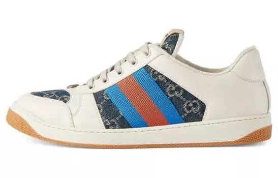 Мужские кроссовки Gucci Screener, белый/синий