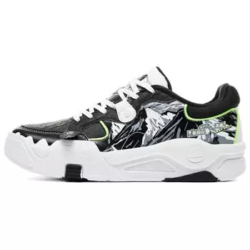 Мужские кроссовки для скейтбординга Guochuang Series, низкие, черный/темно-серый/большие, белый Peak