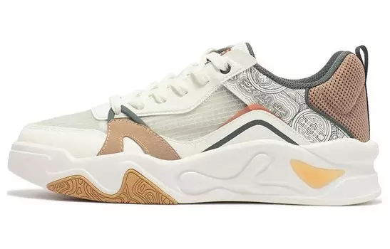 Мужские кроссовки для скейтбординга Jincheng с низким верхом белого/коричневого цвета 361°