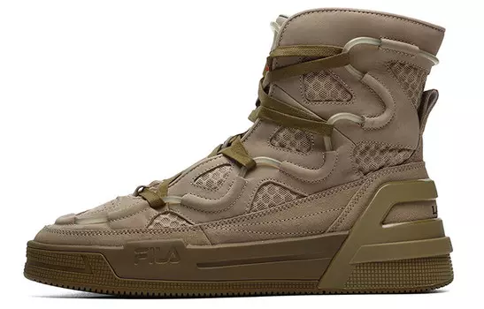 Мужские кроссовки для скейтбординга Lanvin X Salto, высокие, коричневые Fila