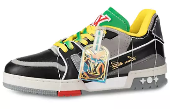 Мужские кроссовки Louis Vuitton, черный/желтый/зеленый