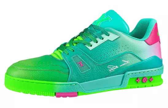 Мужские кроссовки Louis Vuitton, зеленый/голубой