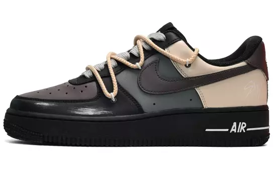 Кроссовки Nike Air Force 1 Skateboard Shoes Men Low-Top Black Gray Yellow