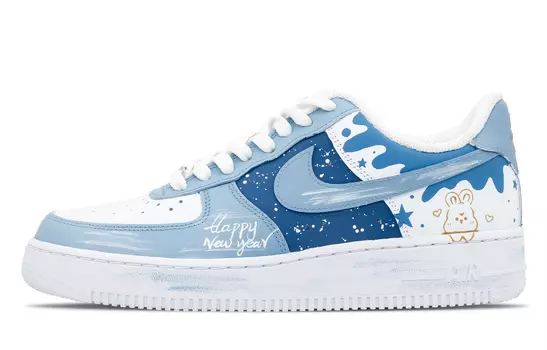 Мужские кроссовки для скейтбординга Nike Air Force 1 Low, цвет sky blue