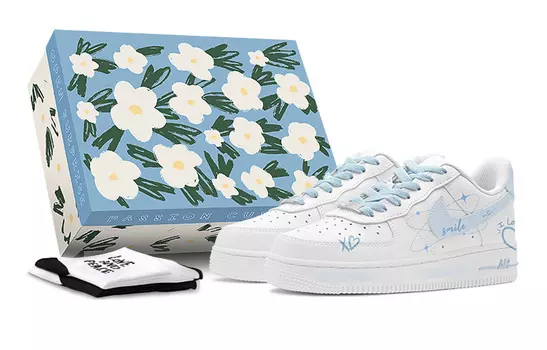 Мужские кроссовки для скейтбординга Nike Air Force 1 Low, цвет sky blue