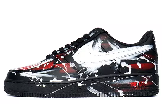Кроссовки Nike Air Force 1 Skateboard Shoes Men Low-Top Red Black