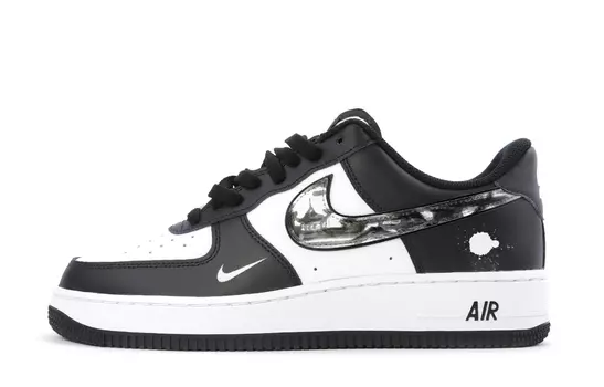Кастомизированные кроссовки Nike Air Force 1 Skateboarding Shoes Men, черный/белый