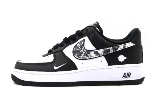Кастомизированные кроссовки Nike Air Force 1 Skateboarding Shoes Men, черный/белый