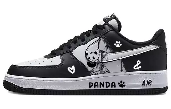 Кастомизированные кроссовки Nike Air Force 1 Skateboarding Shoes Men, черный