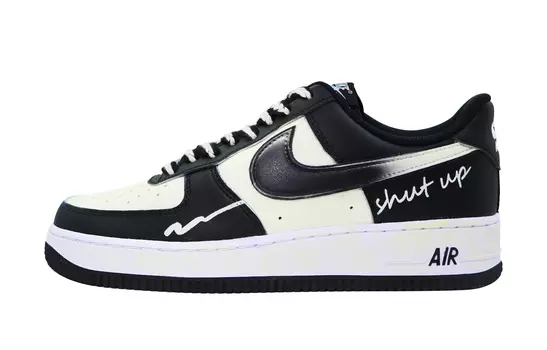 Кастомизированные кроссовки Nike Air Force 1 Skateboarding Shoes Men, черный/белый