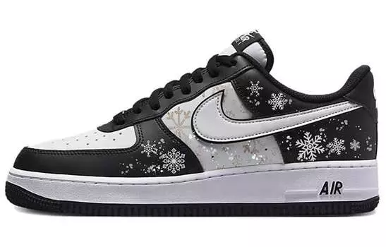 Кастомизированные кроссовки Nike Air Force 1 Skateboarding Shoes Men, черный/белый