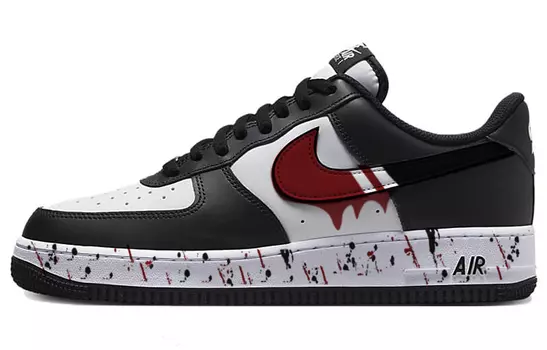 Кастомизированные кроссовки Nike Air Force 1 Skateboarding Shoes Men, черный/белый