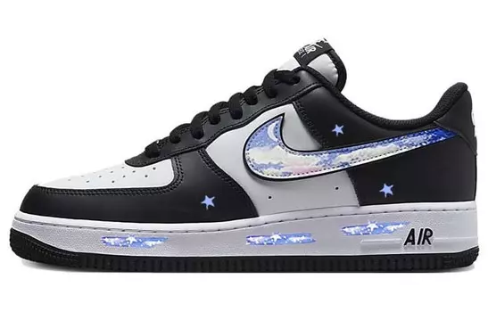 Кастомизированные кроссовки Nike Air Force 1 Skateboarding Shoes Men, черный/белый
