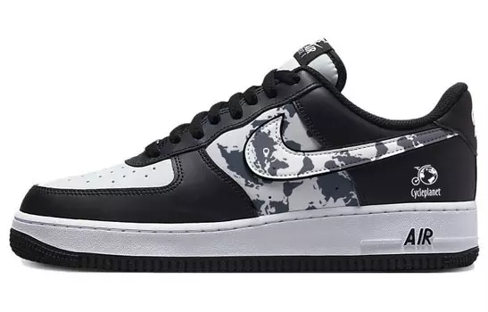 Кастомизированные кроссовки Nike Air Force 1 Skateboarding Shoes Men, черный/белый