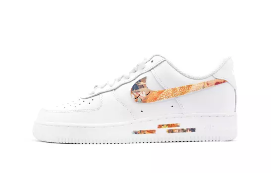 Мужские кроссовки для скейтбординга Nike Air Force 1, White/Orange