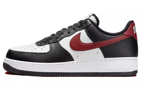 Мужские кроссовки для скейтбординга Nike Air Force 1, Black/Dark Obsidian/Total Orange