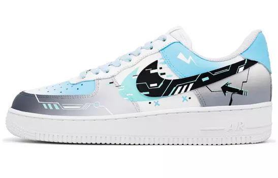 Мужские кроссовки для скейтбординга Nike Air Force 1, Neon Interstellar