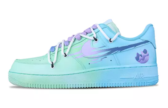 Мужские кроссовки для скейтбординга Nike Air Force 1, Blue, green