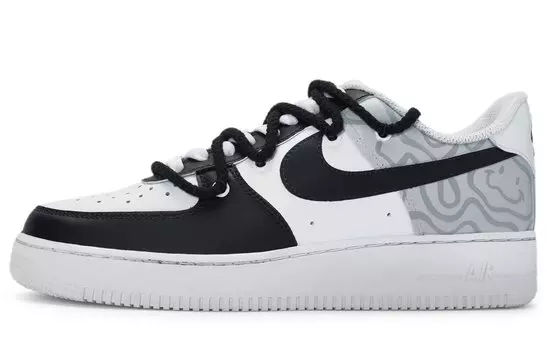 Мужские кроссовки для скейтбординга Nike Air Force 1, Black/White/Gray