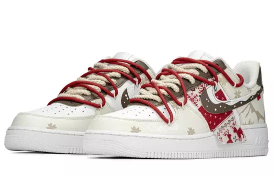 Мужские кроссовки для скейтбординга Nike Air Force 1, Khaki reddish brown