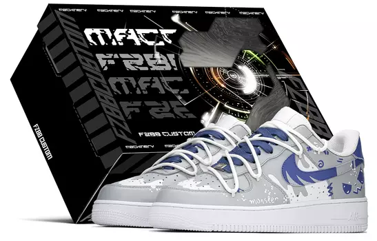 Мужские кроссовки для скейтбординга Nike Air Force 1, Washed Blue