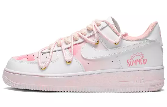 Кроссовки Nike Air Force 1 Skateboard Shoes Men Low-Top White Pink