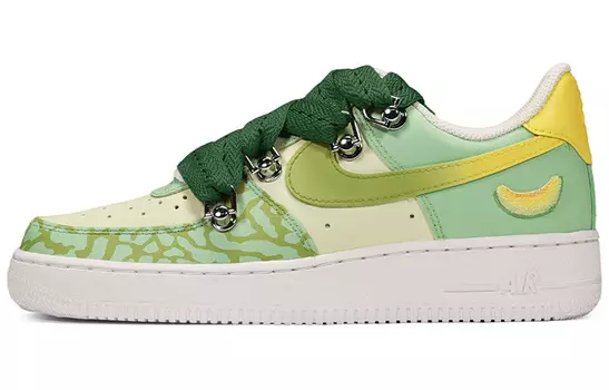 Кроссовки Nike Air Force 1 Skateboard Shoes Men Low-Top Yellow/Green