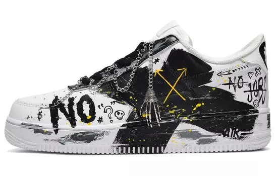 Кроссовки Nike Air Force 1 Skateboard Shoes Men Low-Top Black White